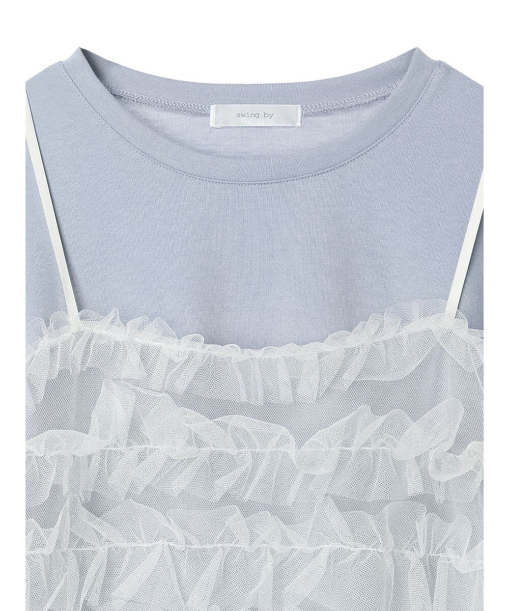 Green Parks ・ｓｗｉｎｇ　ｂｙ　ＳＥＴ２点チュールビスチェ＆フレンチＴ 