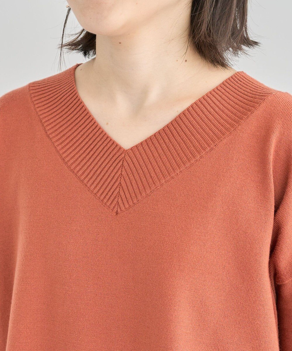 Green Parks 異素材切替ニットチュニック 