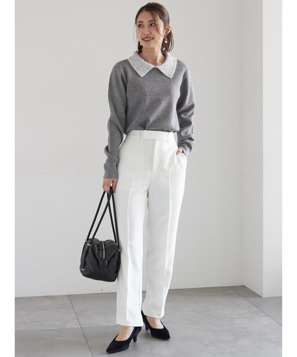 Te chichi ラメフェザーデコラカラーニット 