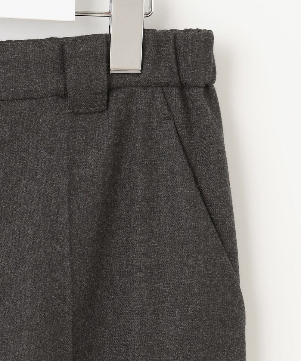 自由区 【洗える】ウォッシャブルハイカウントフラノ ストレートパンツ 