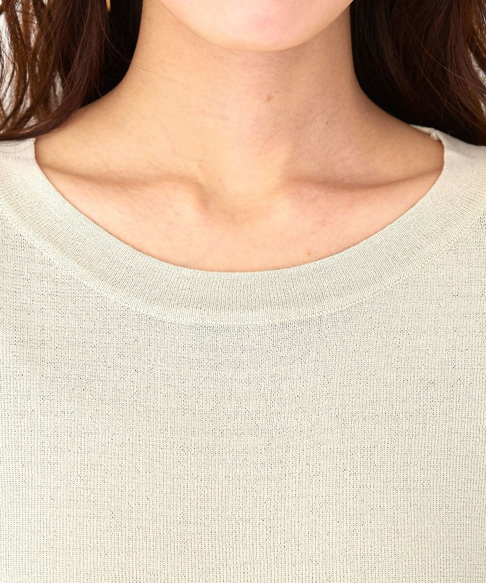 Tiaclasse 【新色追加・洗える】配色スリットニット 