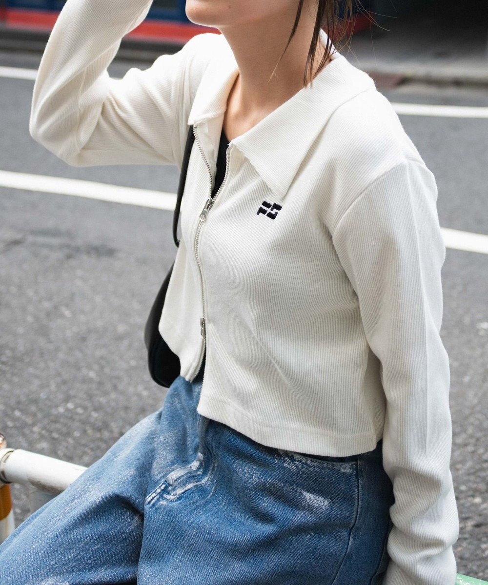 WEGO ヴィンテージウォッシュWZIPトップス 