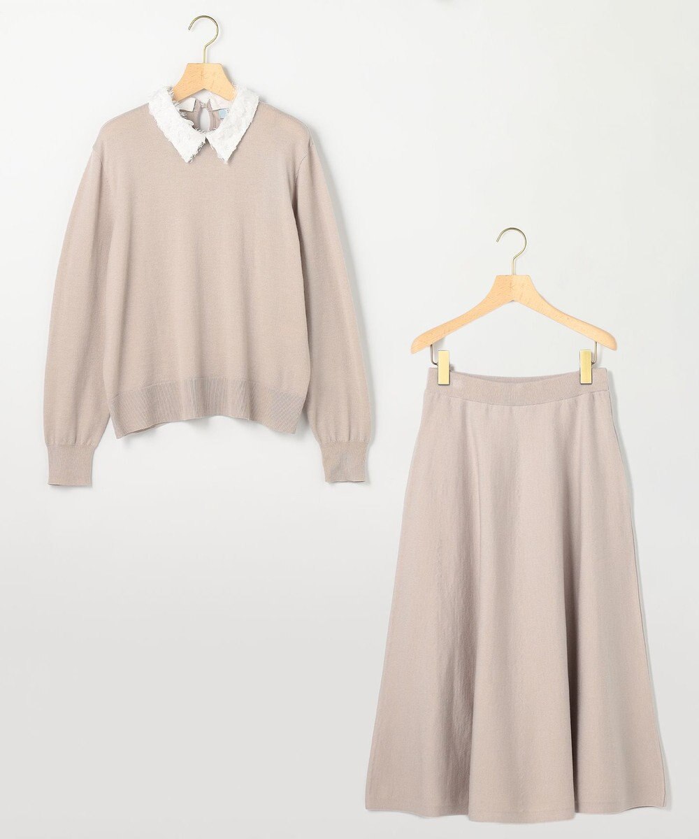 組曲 S 襟付きニットアップ 