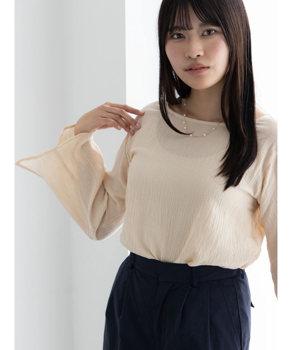 Te chichi クレープフレアスリーブブラウス【AOYAMA FASHION ASSOCIATION × Te chichi】 