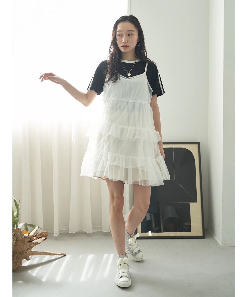 earth music&ecology チュールミニキャミワンピース 