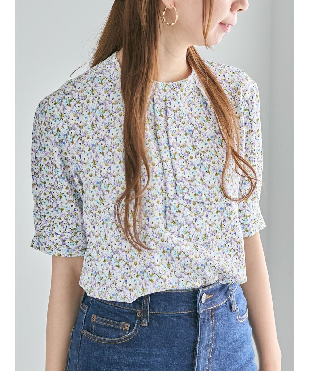 Te chichi パターンアソート5分袖ボウタイブラウス 