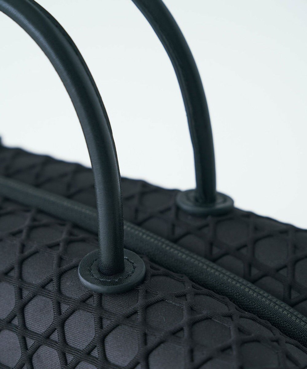 MIYABIYA LAQUOH【撥水加工】篭目柄エンボスボンディング ミニボストン 