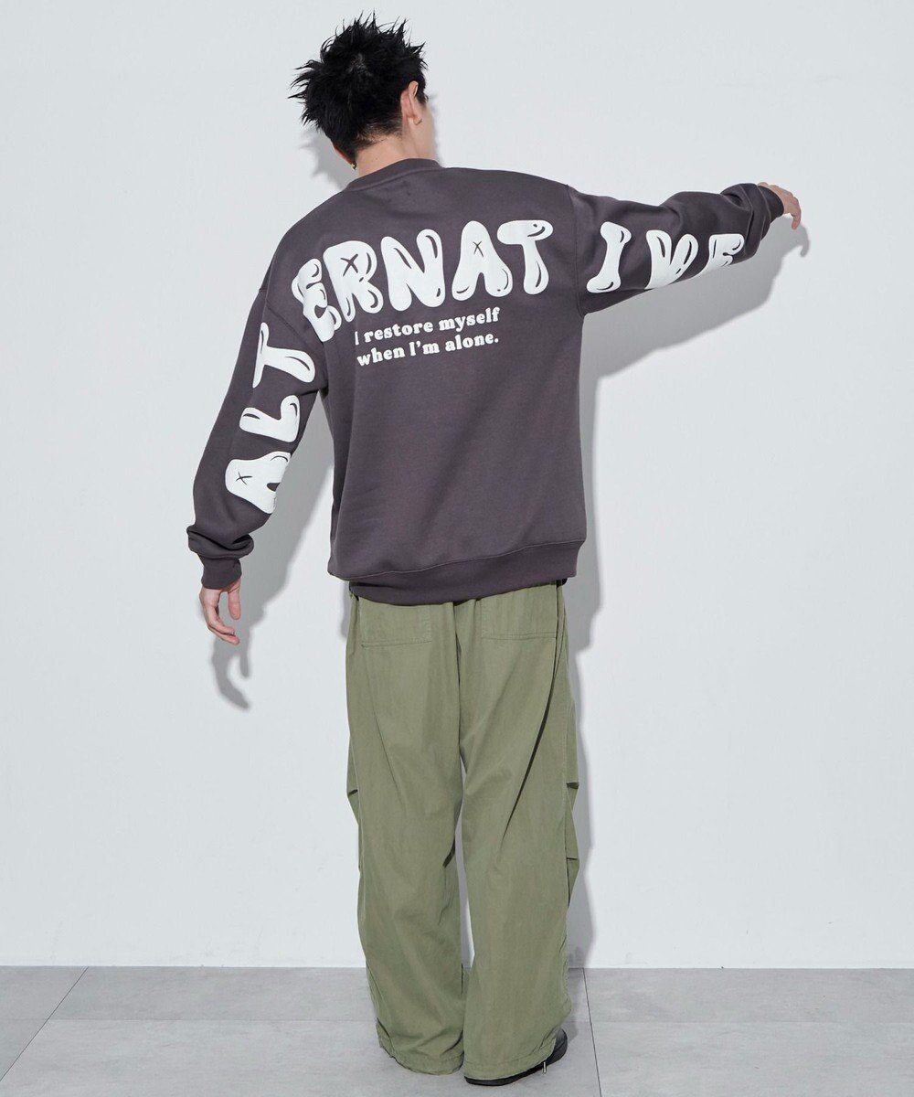 WEGO 【ユニセックス着用ITEM】ストレートラインロゴグラフィックプルオーバー 