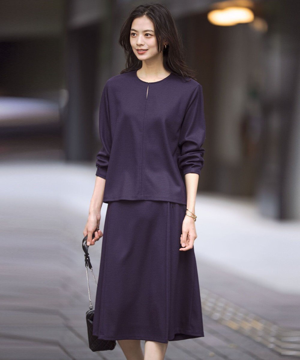 J.PRESS LADIES 【洗える】ウールスムース スカート 