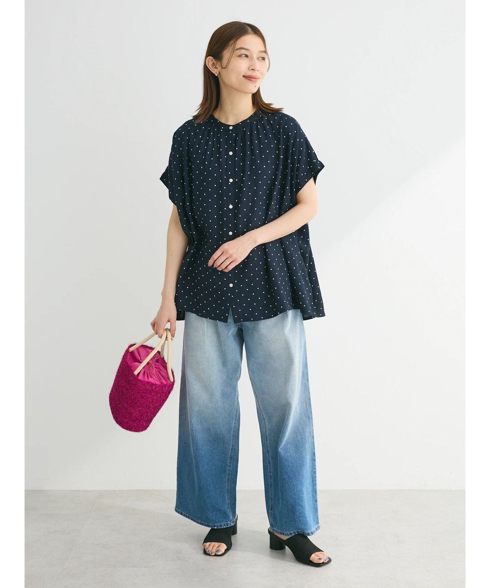 Green Parks アソート柄さらっとレーヨンブラウス 