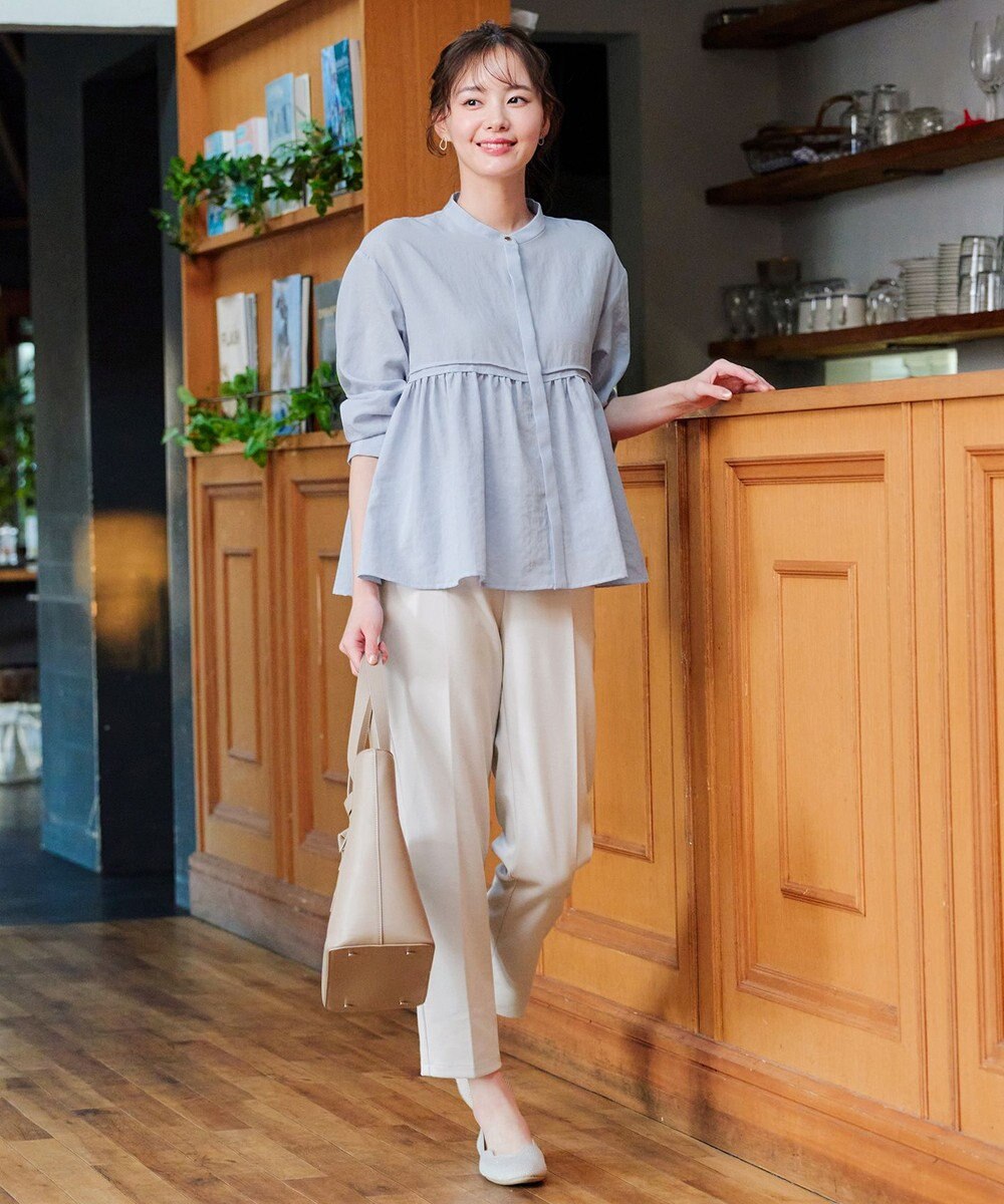 Tiaclasse 【洗える】ピンタックギャザーブラウス 