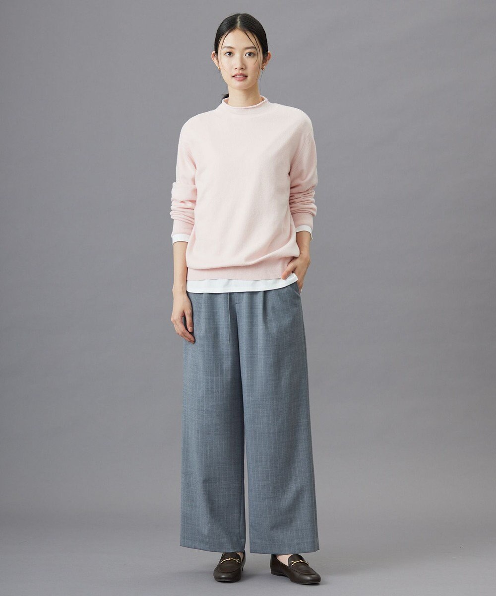 J.PRESS LADIES S 【洗える】CASHMERE BLEND スタンドカラー ニット 