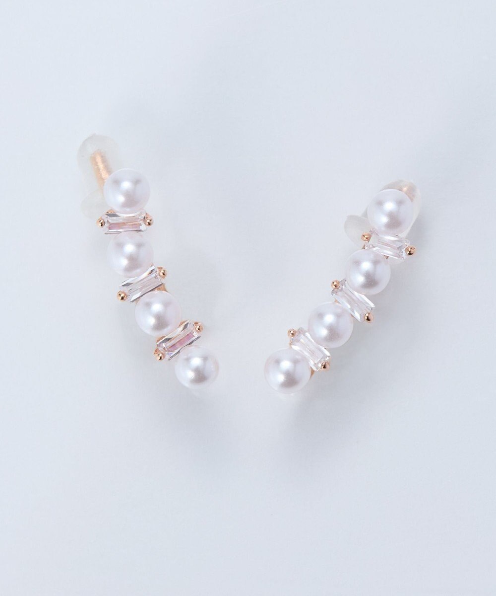 Phoebe 2wayパールブリンクピアス&イヤリング　ローズゴールド 