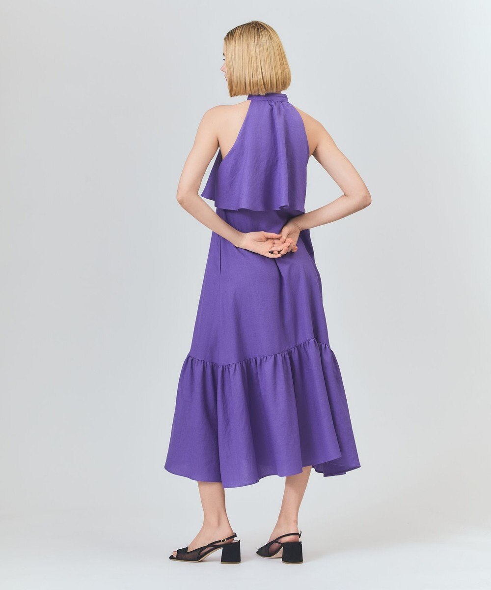 GRACE CONTINENTAL リネンライクホルタードレス 