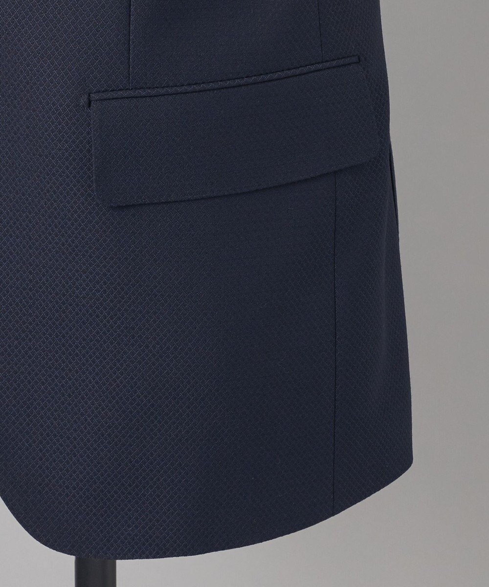 GOTAIRIKU 【御幸毛織】ドライスピナーツイルストレッチスーツ_ネイビー格子 