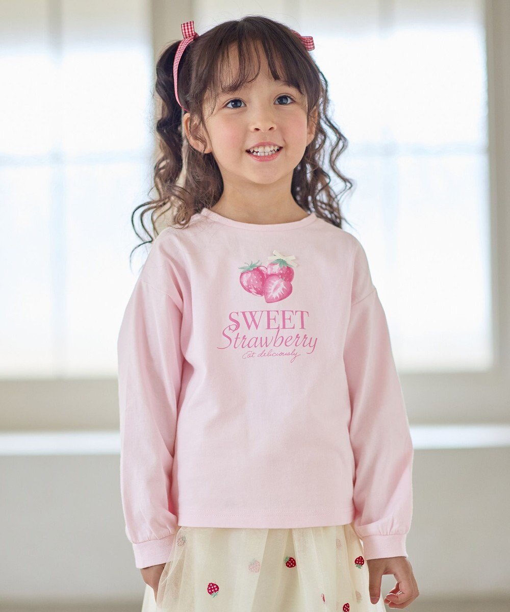 ANY KIDS 【Strawberry Collection】アートプリント 長袖Tシャツ 
