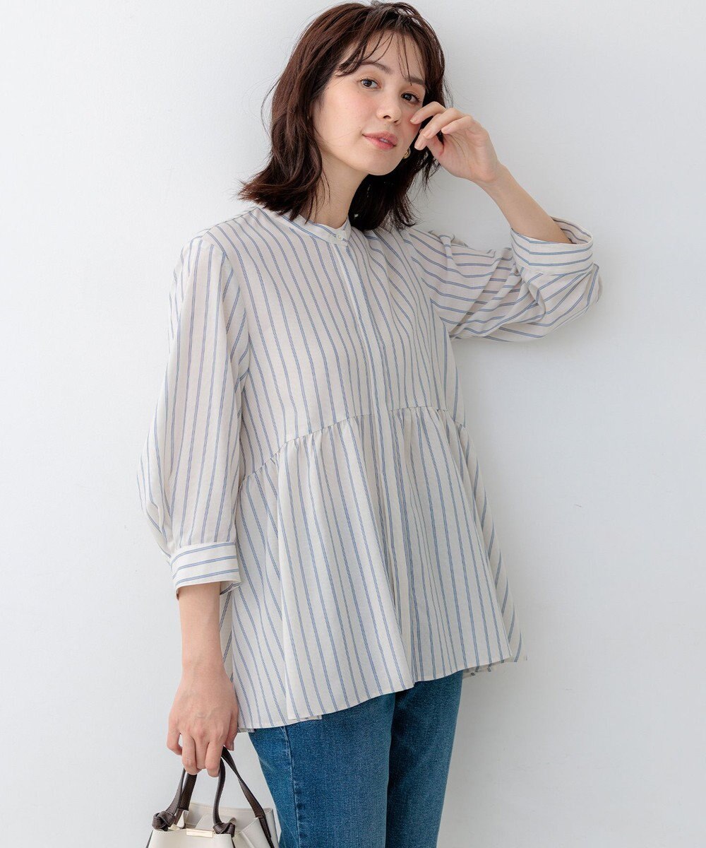 組曲 ニューリヨセルシャーティングペプラム ブラウス 