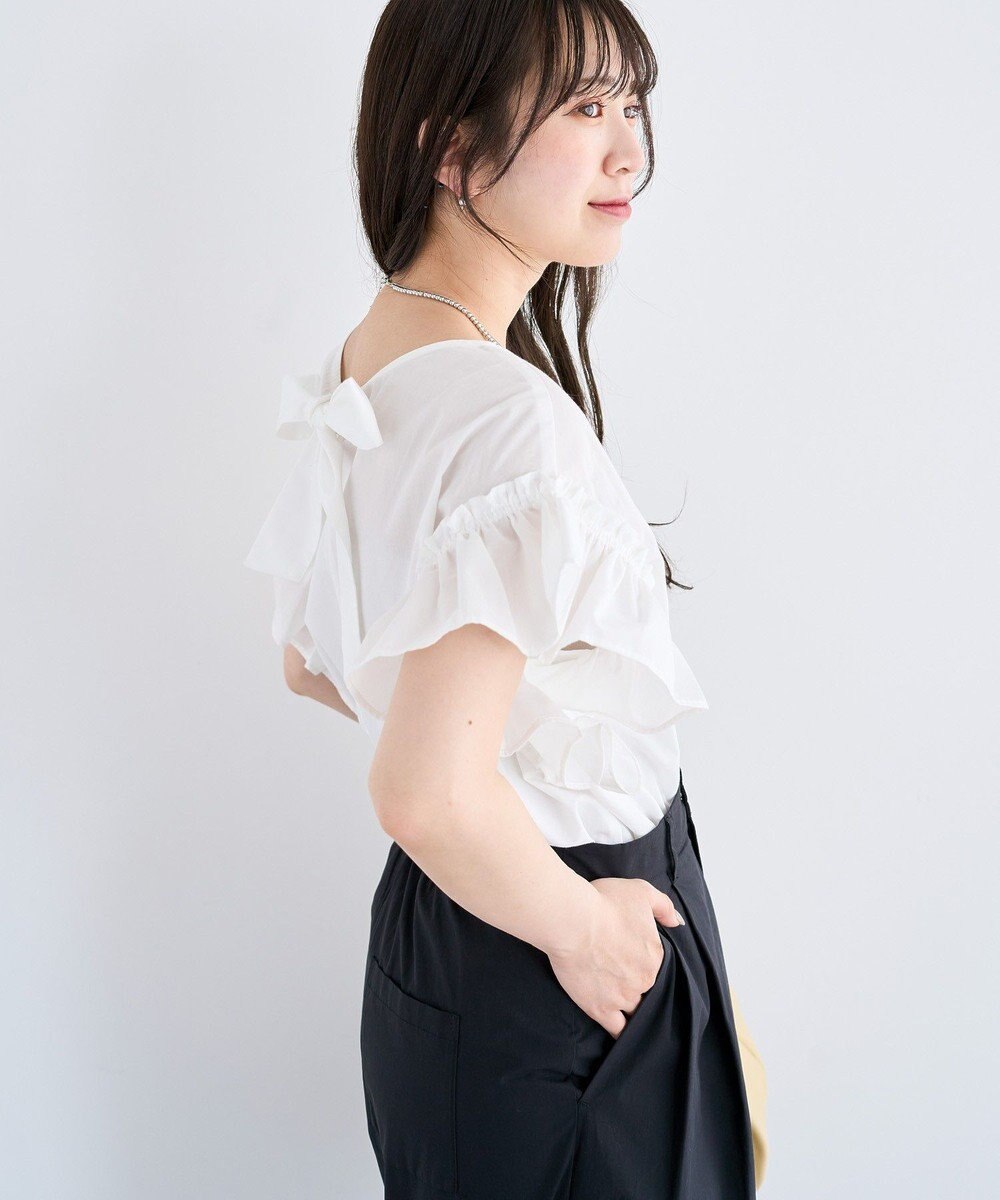 Green Parks ・ＥＬＥＮＣＡＲＥ　ＤＵＥ　バックリボンブラウス 