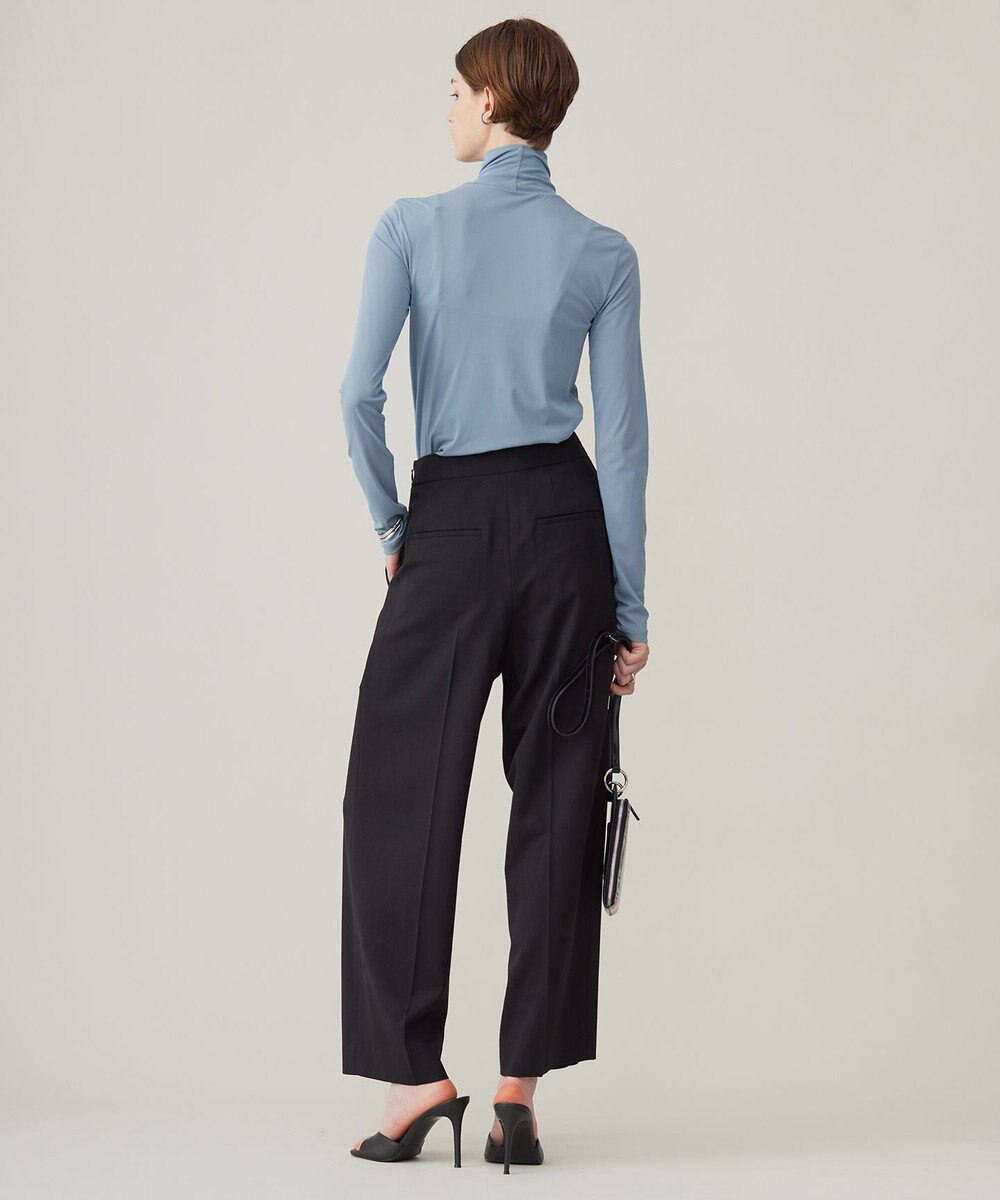 ICB 【洗える】ウール2WAYストレッチ ワイドストレートパンツ 