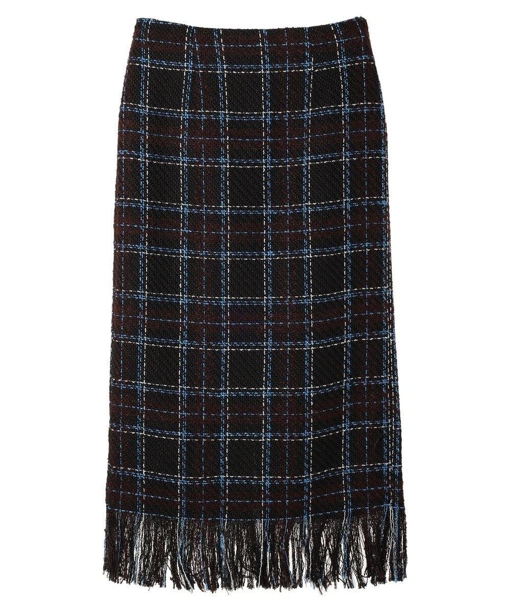 Green Parks ・ＳＵＧＡＲ　ＳＰＯＯＮ　チェックフリンジスカート 