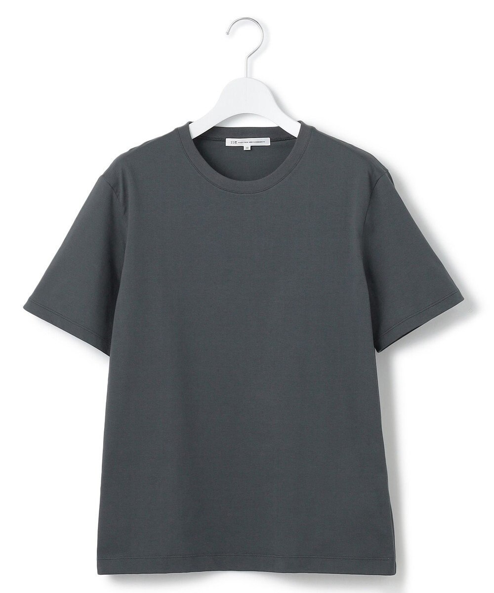 23区 L 【洗える】コンパクトヤーン スムース Tシャツ 