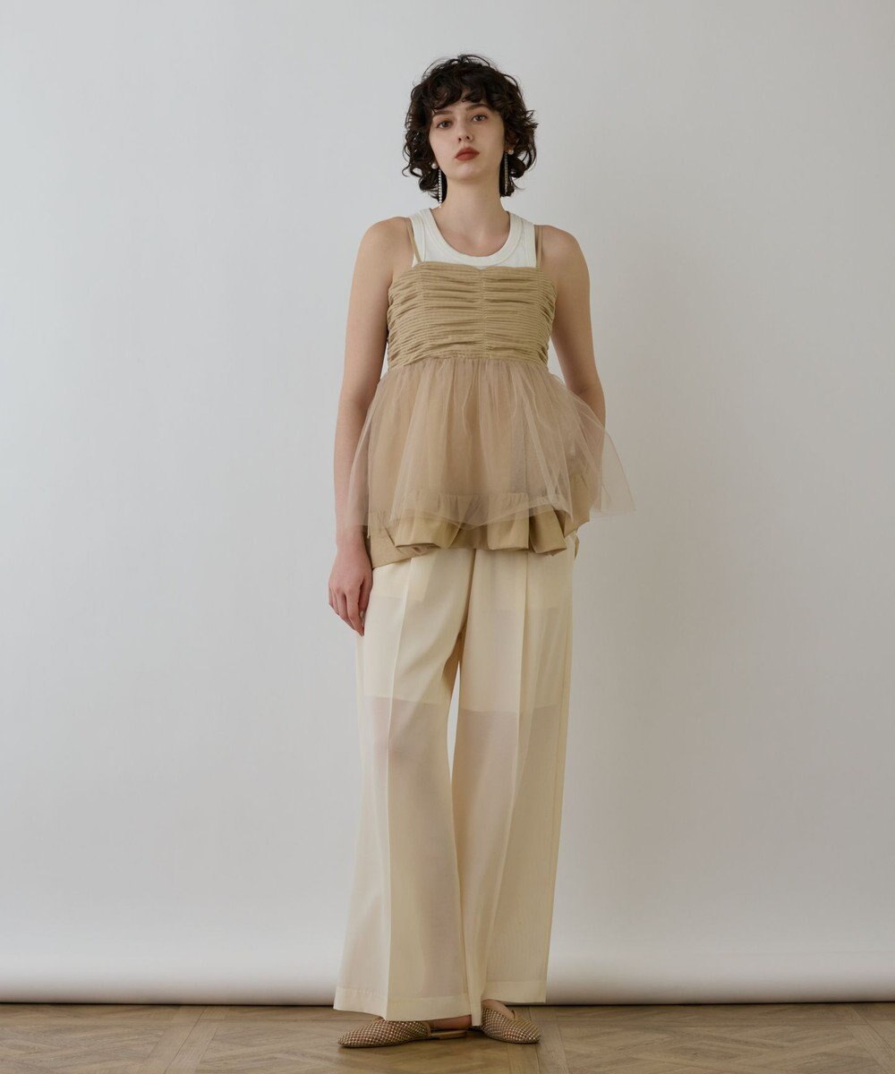 GRACE CONTINENTAL タフタチュールキャミ 