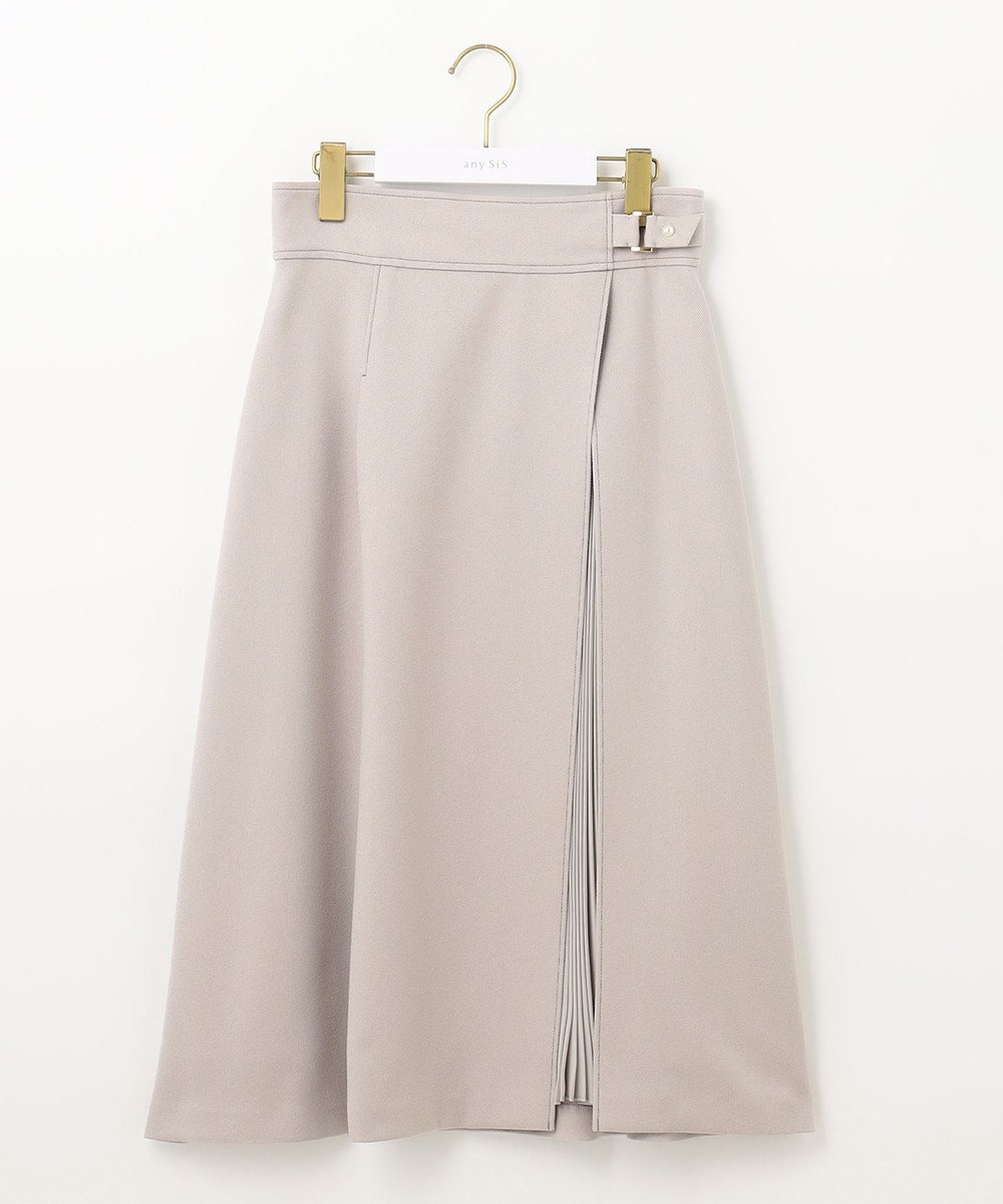ANY SIS 【洗える】パール調ポイントツイル スカート 