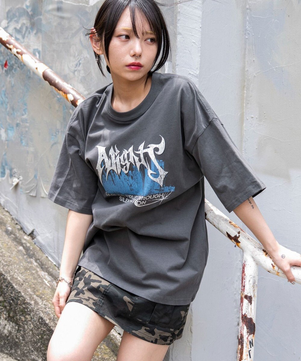 WEGO 【ユニセックス着用ITEM/SMLサイズ展開】ヴィンテージライクグラフィックT（SS） 