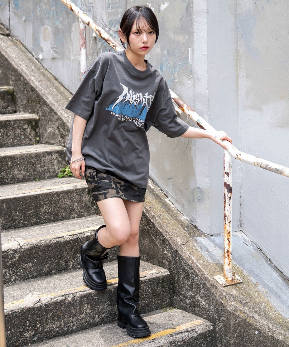 WEGO 【ユニセックス着用ITEM/SMLサイズ展開】ヴィンテージライクグラフィックT（SS） 