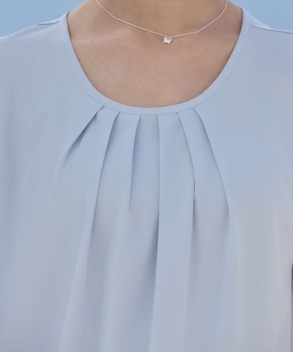 Tiaclasse 【洗える】フレアフレンチチュニックブラウス 