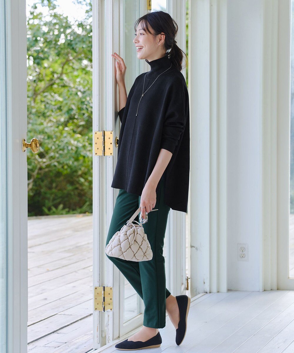 Tiaclasse 【洗える】リバーシブルWフェイスポンチョ風ニット 