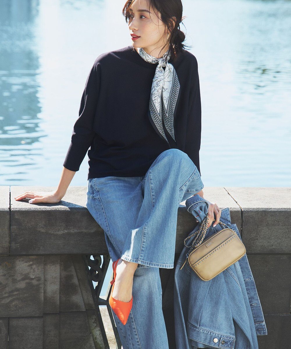 23区 【RED CARD TOKYO×23区/VERY3月号掲載】デニム ライン ワイドパンツ 