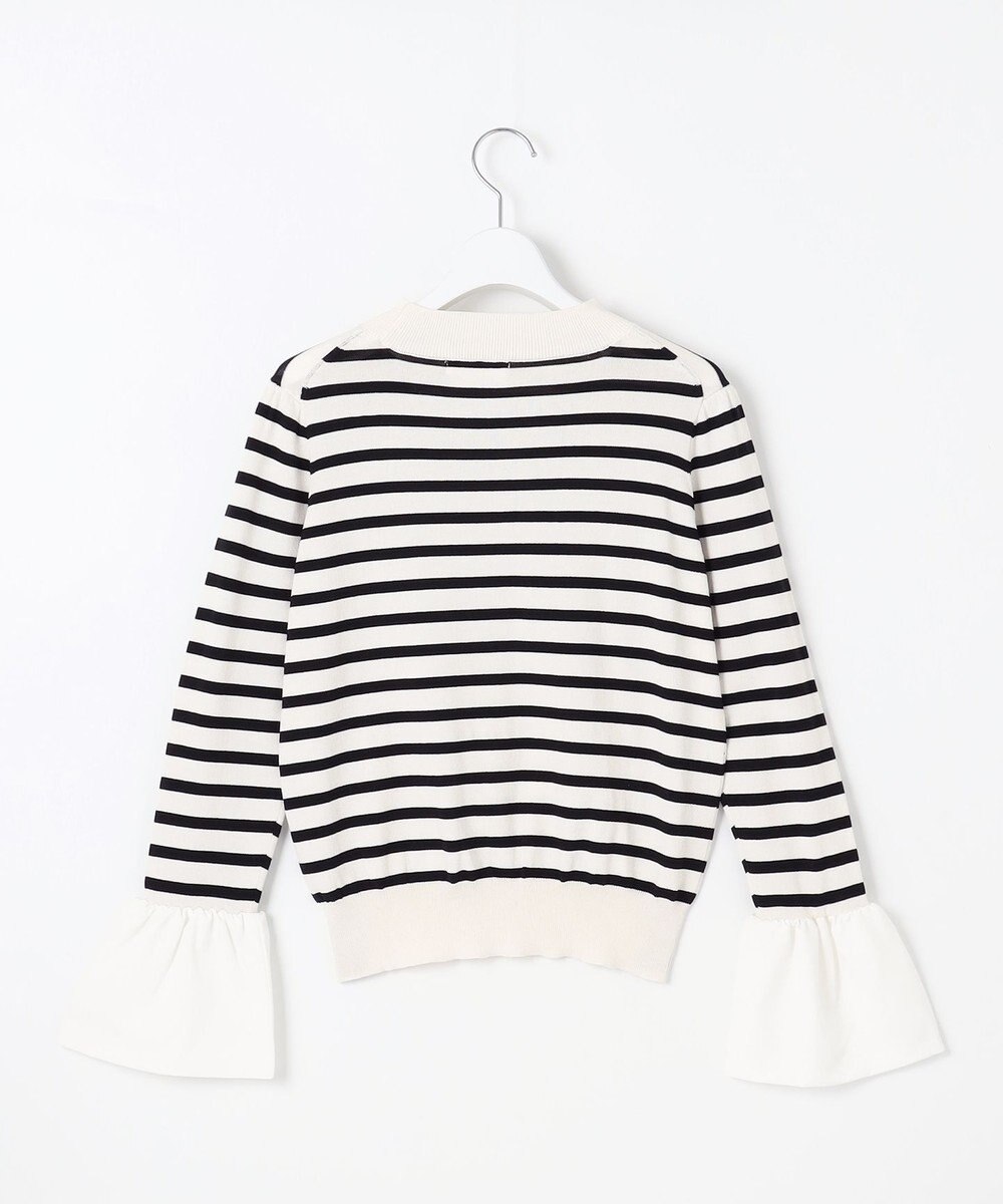 Feroux 【洗える】袖フレアボーダー ニット 