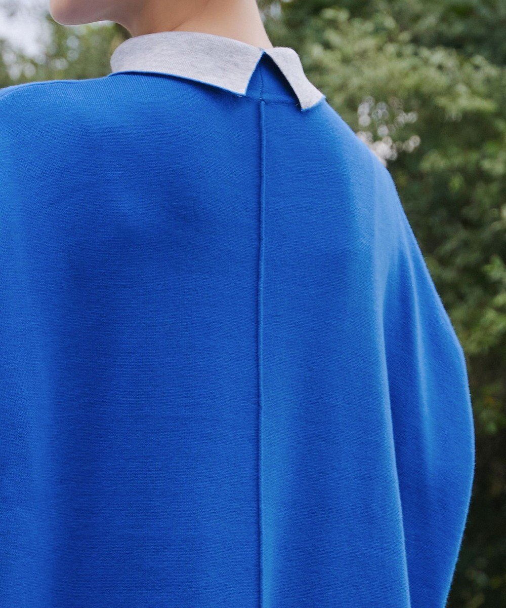 Tiaclasse 【洗える】リバーシブルWフェイスポンチョ風ニット 