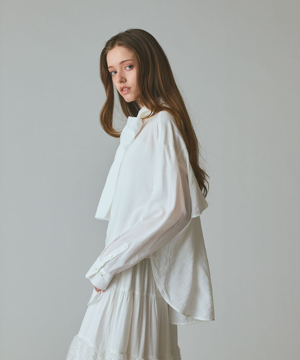 GRACE CONTINENTAL ボウタイシアーシャツ 