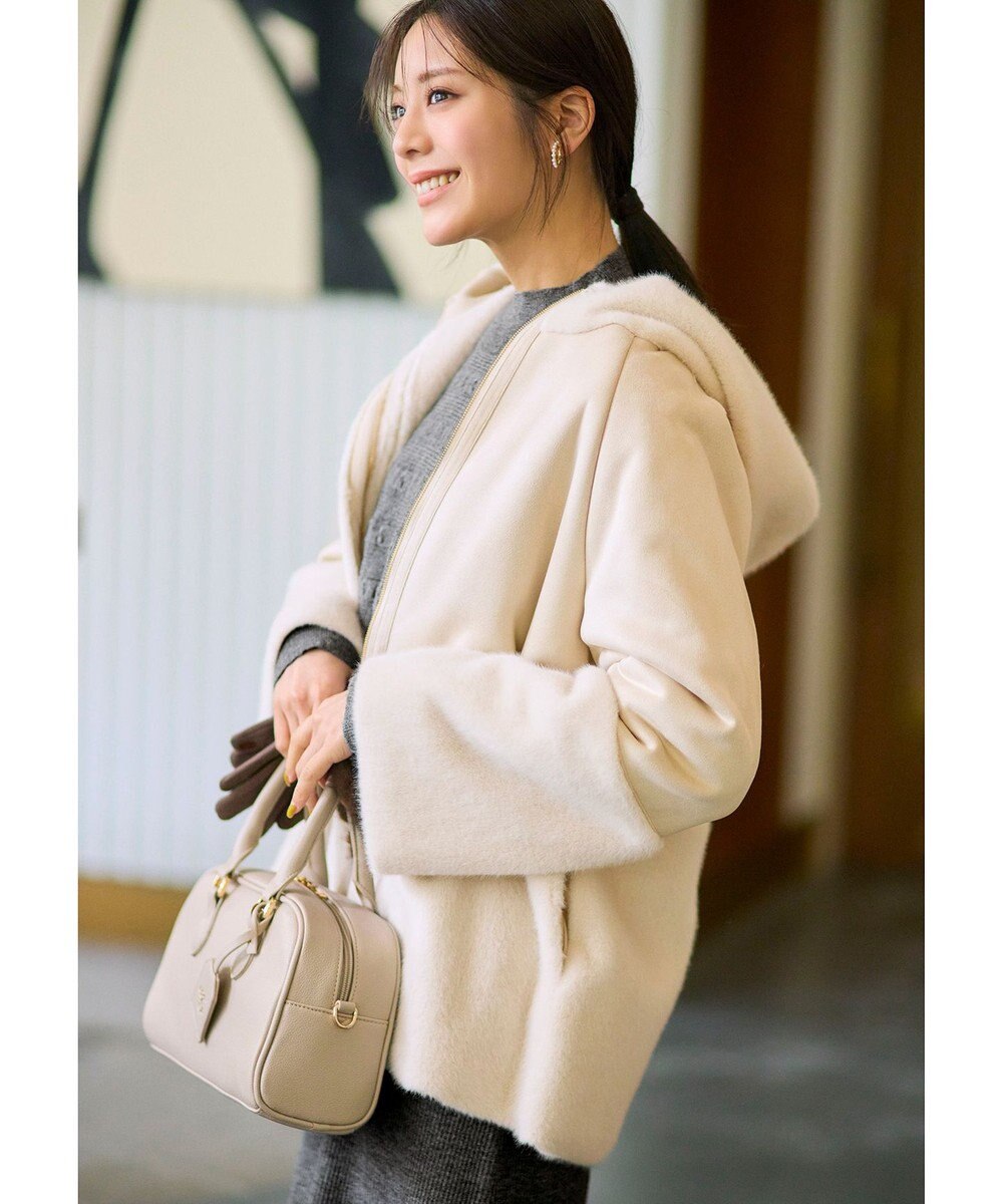 ANY SIS Luxuryフェイクムートン コート 