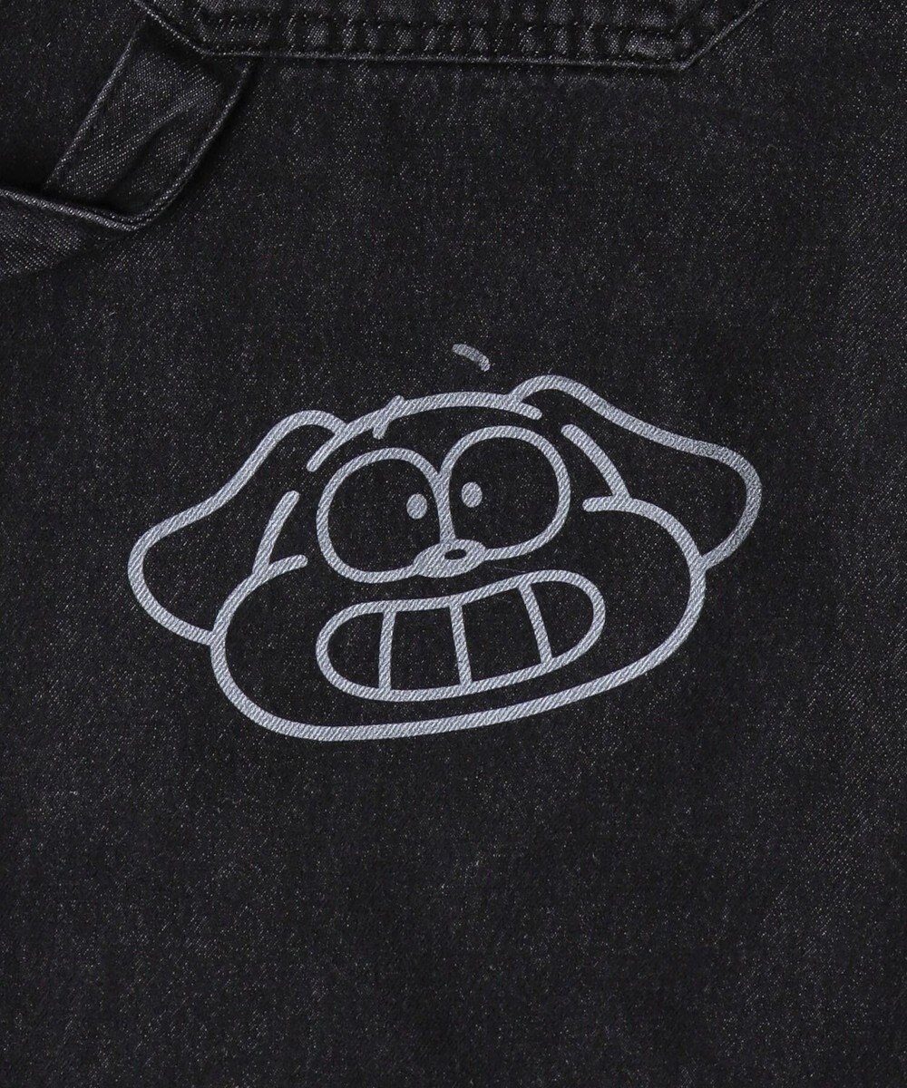 WEGO 【ウエスト紐で調整】イージーペインターグラフィックデニムパンツ 