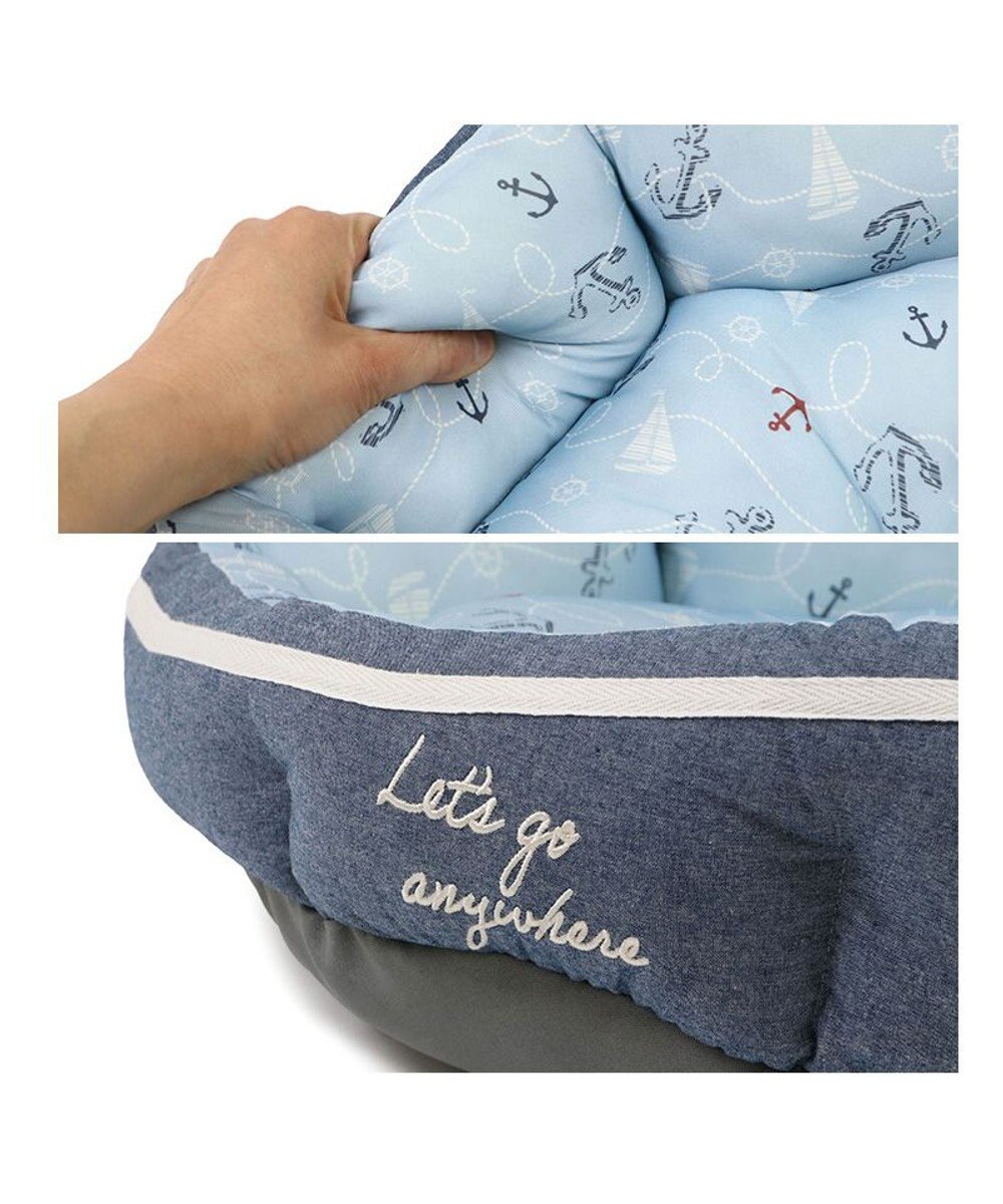 PET PARADISE ペットパラダイス クールカドラー 丸型《マリン柄》 超小型犬 