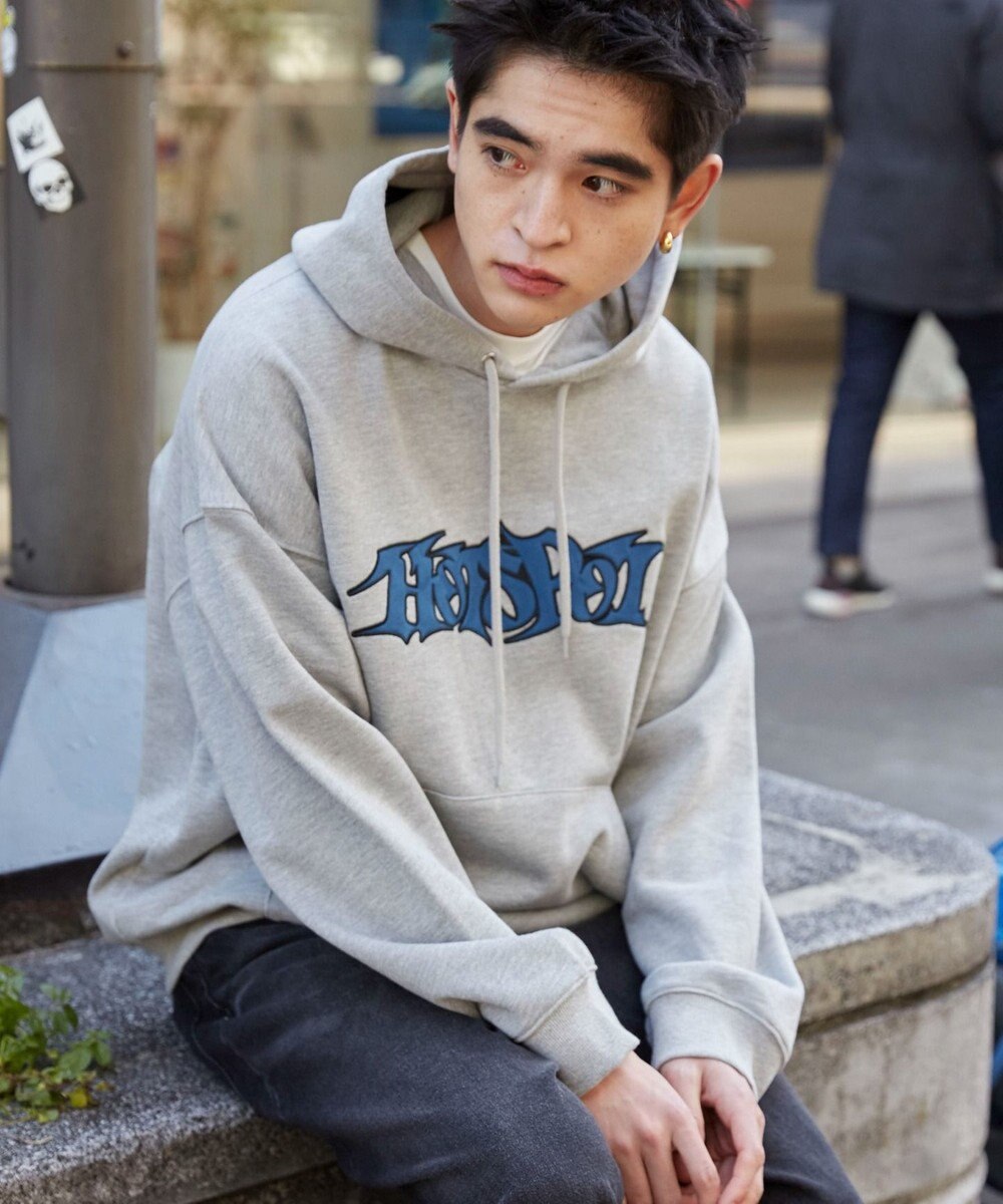 WEGO 【ユニセックス着用ITEM】ワッペンロゴパーカー 