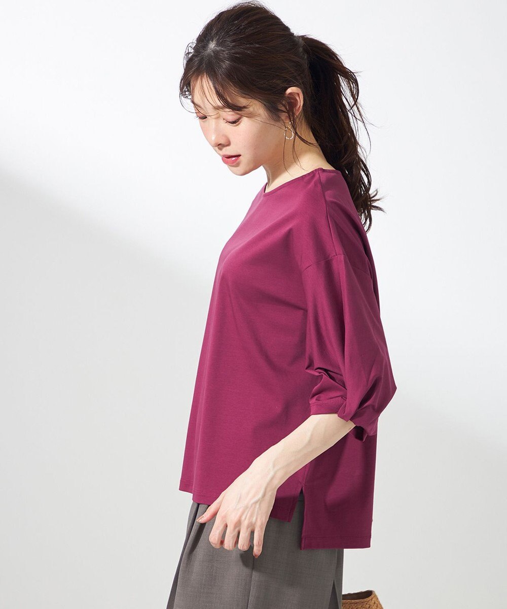 ANY SIS シルケットスムースツイストスリーブ カットソー 