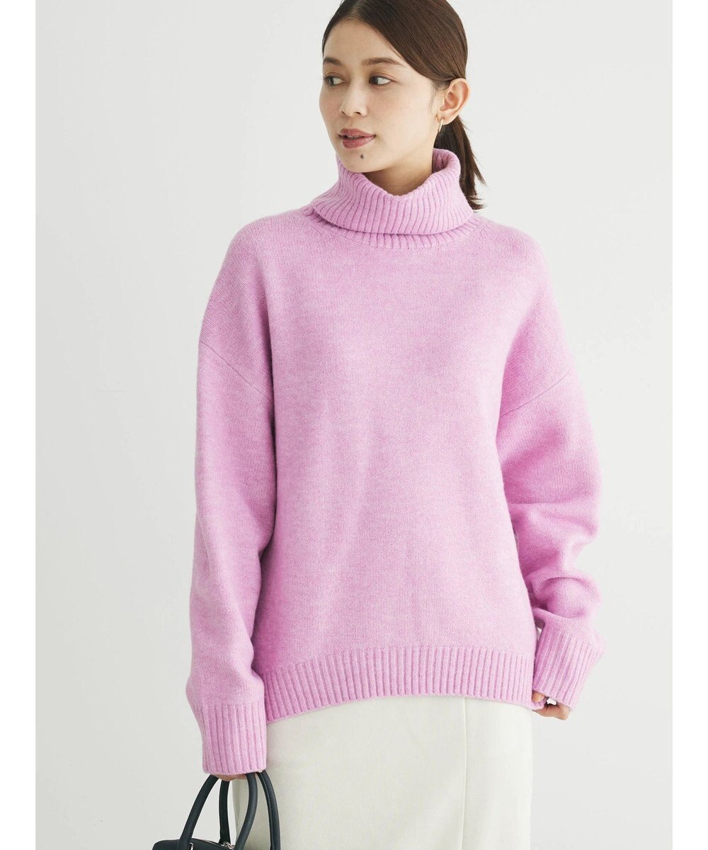 Green Parks ｆｕｗａっとメランジタートルニットプルオーバー 