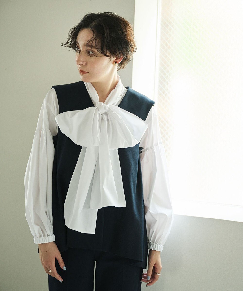 #Newans 【セレモニーにも】〈亀恭子さんコラボ〉サイドギャザージレ 