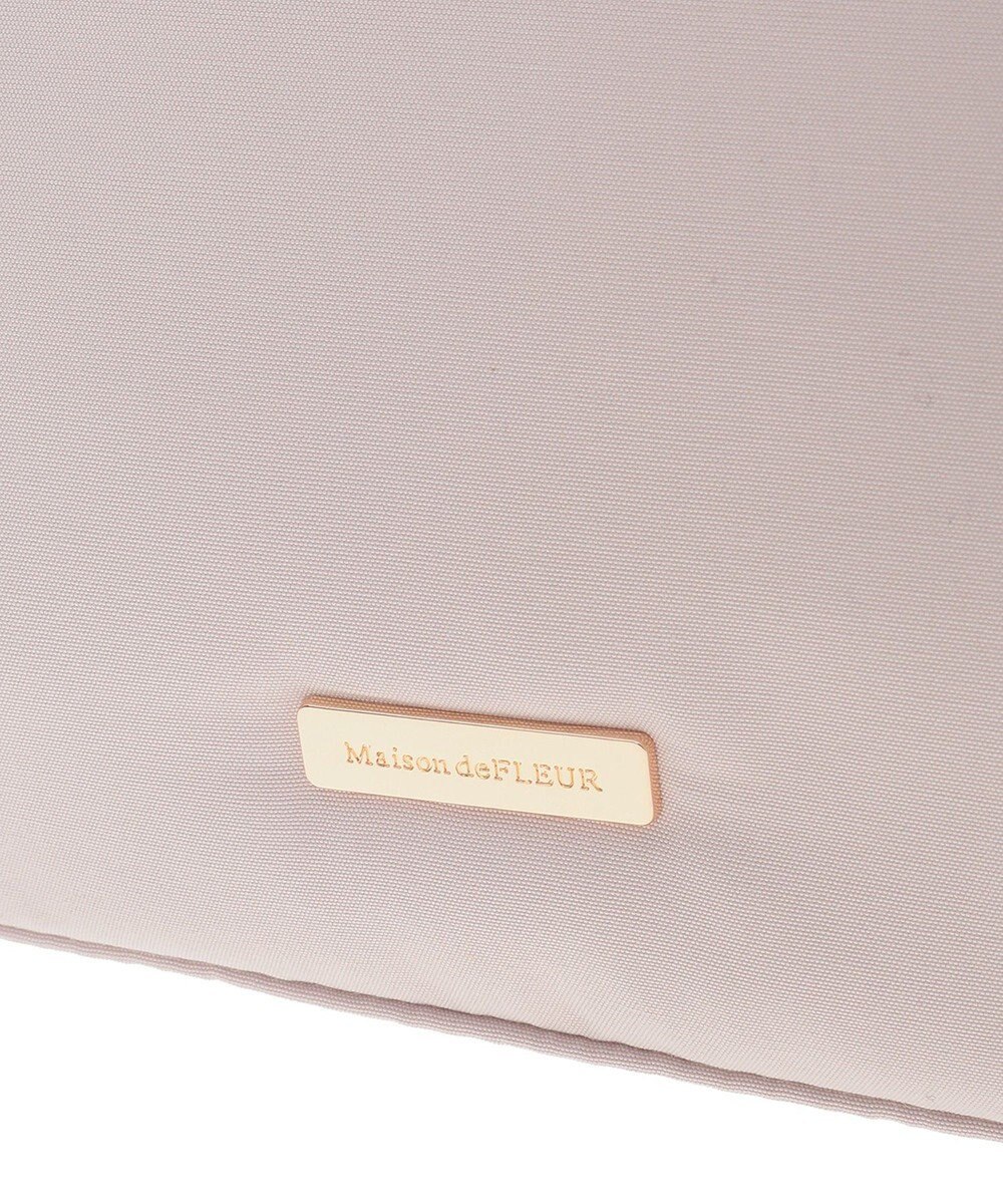 Maison de FLEUR グログランリボン3ルーム2Wayトートバッグ 