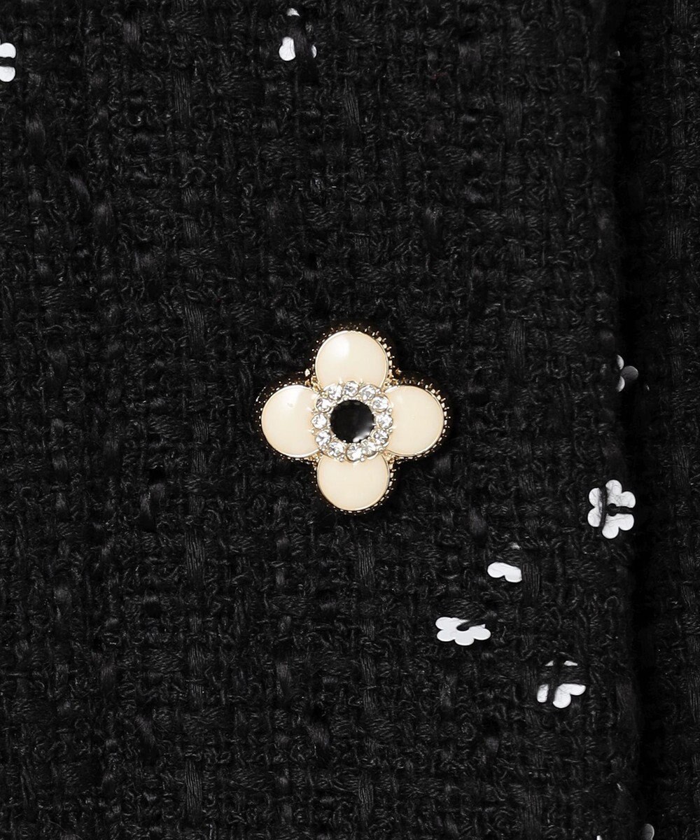 組曲 S フラワースパンコール ツイードジャケット 