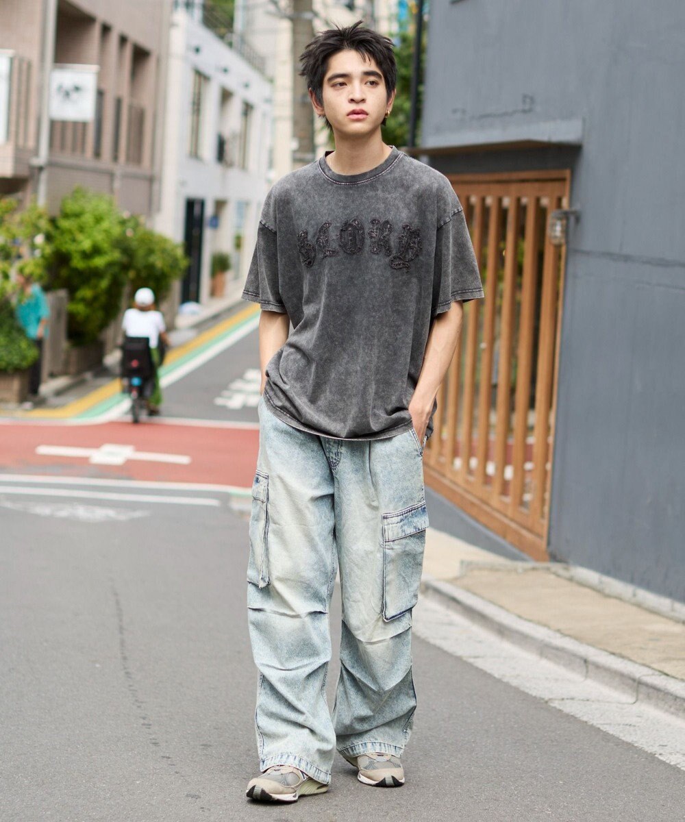 WEGO 【ユニセックス着用ITEM】デニムイージーカーゴパンツ 