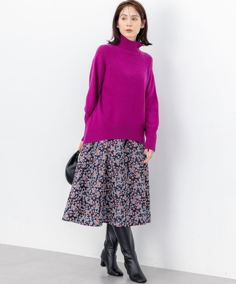 組曲 S 【加藤ローサさん着用】フラワージャカード スカート 