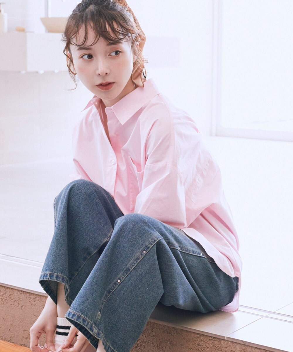 earth music&ecology バックツイストオーバーシャツ 