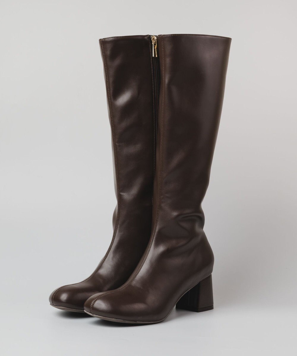 BONTRE 【PRECIEUX JOUET/プレシュウジュエ】オブリークジップロングブーツ 