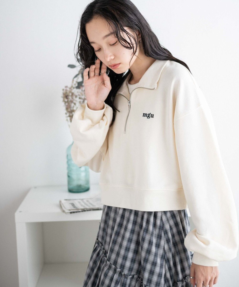 WEGO ハーフジップショートスウェット 