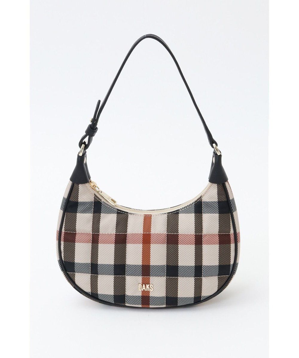DAKS MABELハウスチェックハーフムーンハンドバッグ 